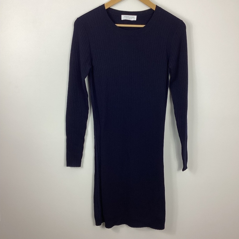 Everlane The Luxe Wool Ribbed Dress Size Medium - Picture 1 of 9